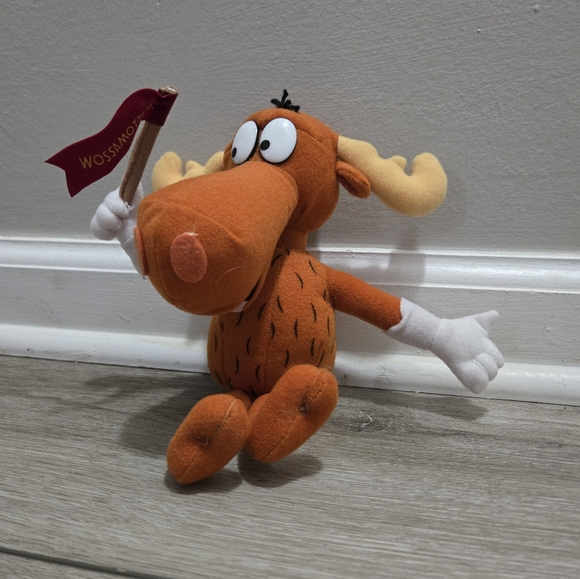 Vintage Stuffins Plush Rocky & Bullwinkle Moose Stuffed Animal - Picture 5 of 6